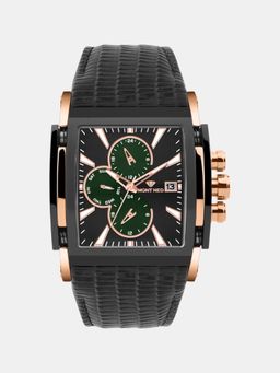 Mont Neo - Men Quartz Black Dial Multi-Function Leather Watch 1057M-L3404 (M)