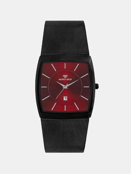 Mont Neo - Men Quartz Maroon Dial Analog Mesh Watch 1060E-B1104 (M)
