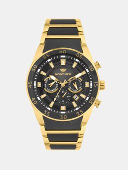 Mont Neo - Men Quartz Black Dial Multi-Function Metal Watch 1062M-M2404 (M)