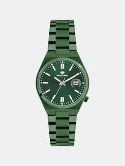 Mont Neo - Men Quartz Green Dial Analog Metal Watch 3506E-M101014 (M)