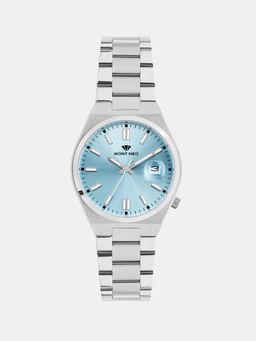 Mont Neo - Men Quartz Sea Blue Dial Analog Metal Watch 3506E-M1118 (M)