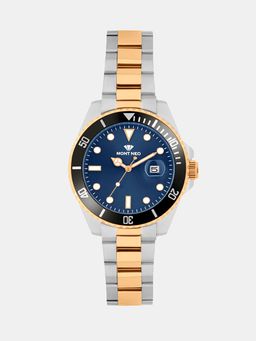 Mont Neo - Men Quartz Blue Dial Analog Metal Watch 3507E-M1305 (M)