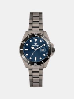 Mont Neo - Men Quartz Blue Dial Analog Metal Watch 3507E-M8805 (M)