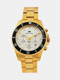 Mont Neo - Men Quartz Silver Dial Multi-Function Metal Watch 3508M-M2203 (M)
