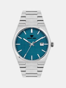 Mont Neo - Men Quartz Teal Dial Analog Metal Watch 3509E-M1117 (M)