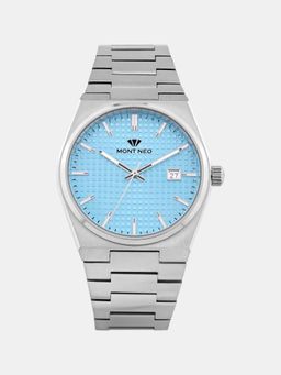 Mont Neo - Men Quartz Blue and Green Dial Analog Metal Watch 3509E-M1118 (M)
