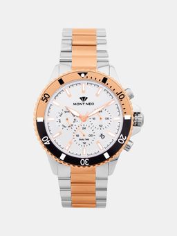 Mont Neo - Men Quartz Silver Dial Multi-Function Metal Watch 3510M-M1403 (M)