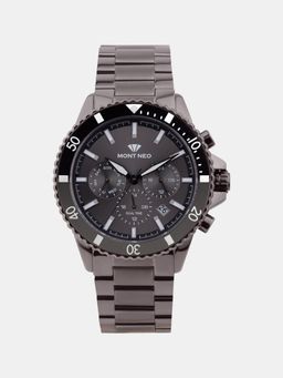 Mont Neo - Men Quartz Gun Dial Multi-Function Metal Watch 3510M-M8416 (M)