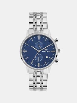 Mont Neo - Men Quartz Blue Dial Multi-Function Metal Watch 3515E-M1105 (M)