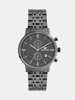 Mont Neo - Men Quartz Gun Dial Multi-Function Metal Watch 3515E-M8816 (M)