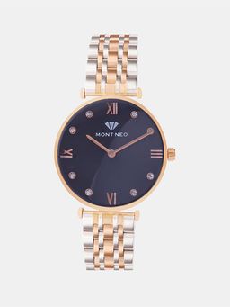 Mont Neo - Women Quartz Black Dial Analog Metal Watch 4503T-M1304 (M)