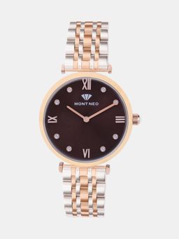 Mont Neo - Women Quartz Brown Dial Analog Metal Watch 4503T-M1306 (M)