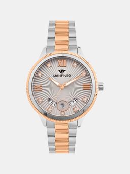 Mont Neo - Women Quartz Grey Dial Analog Stainless Steel Watch 4506E-M1315 (M)
