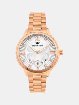 Mont Neo - Women Quartz Silver Dial Analog Stainless Steel Watch 4506E-M3303 (M)