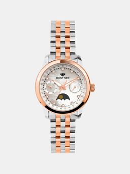 Mont Neo - Women Quartz Mother Of Pearl Dial Analog Stainless Steel Watch 4511M-M1301 (M)