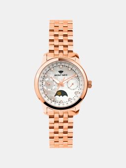 Mont Neo - Women Quartz Mother Of Pearl Dial Analog Stainless Steel Watch 4511M-M3301 (M)