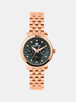 Mont Neo - Women Quartz Green Dial Analog Stainless Steel Watch 4511M-M3314 (M)
