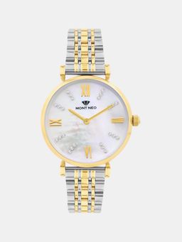 Mont Neo - Women Quartz White Dial Analog Stainless Steel Watch 4515B-M1201 (M)