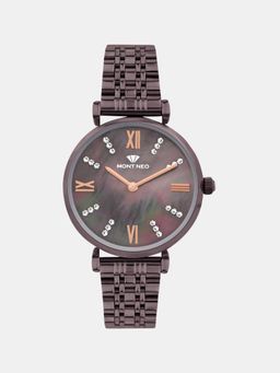 Mont Neo - Women Quartz Brown Dial Analog Stainless Steel Watch 4515B-M6606 (M)