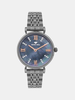 Mont Neo - Women Quartz Blue Dial Analog Stainless Steel Watch 4515B-M8816 (M)