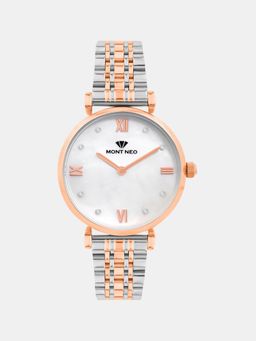Mont Neo - Women Quartz White Dial Analog Stainless Steel Watch 4516B-M1301 (M)