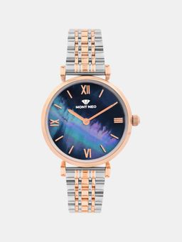 Mont Neo - Women Quartz Blue Dial Analog Stainless Steel Watch 4517B-M1305 (M)