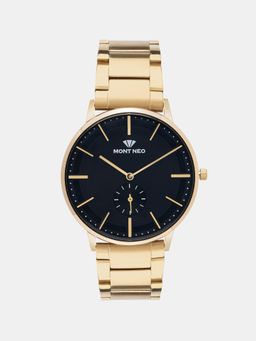 Mont Neo - Sleek Black Analog Men Stainless Steel Watch 7009E-M2204 (M)