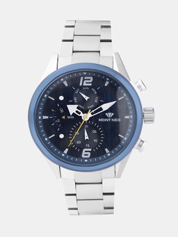 Mont Neo - Men Quartz Blue Dial Multi-Function Metal Watch 7012C-M1505 (M)