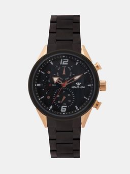 Mont Neo - Men Quartz Black Dial Multi-Function Metal Watch 7012C-M3404 (M)