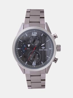 Mont Neo - Men Quartz Black Dial Multi-Function Metal Watch 7012C-M8816 (M)