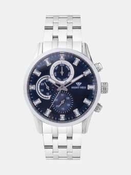 Mont Neo - Men Quartz Blue Dial Multi-Function Metal Watch 7013C-M1105 (M)