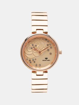 Mont Neo - Charming Rose Gold Analog Women Stainless Steel Watch 7504B-M3307 (M)