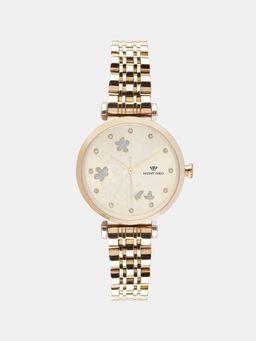 Mont Neo - Luxurious Gold Analog Women Stainless Steel Watch 7505T-M2208 (M)