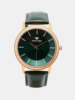 Mont Neo - Stylish Green Analog Men Leather Watch 8003T-L3314 (M)