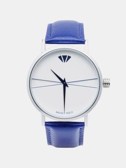 Mont Neo - Elegant Silver Analog Men Leather Watch 8005T-L1105 (M)