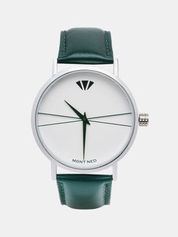 Mont Neo - Modern White Analog Men Leather Watch 8005T-L1114 (M)