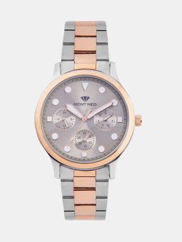 Mont Neo - Men Quartz Grey Dial Multi-Function Metal Watch 8006M-M1315 (M)