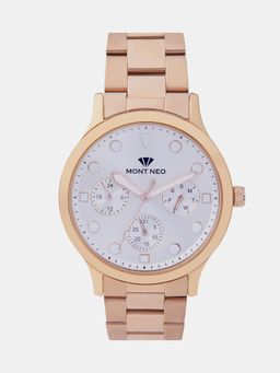 Mont Neo - Men Quartz Silver Dial Multi-Function Metal Watch 8006M-M3303 (M)