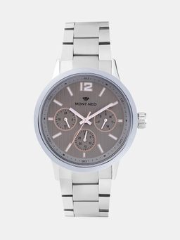 Mont Neo - Men Quartz Grey Dial Multi-Function Stainless Steel Watch 8008M-L1115 (M)