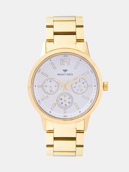 Mont Neo - Men Quartz Silver Dial Multi-Function Stainless Steel Watch 8008M-L2203 (M)