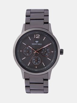 Mont Neo - Men Quartz Gun Dial Multi-Function Metal Watch 8008M-L8816 (M)