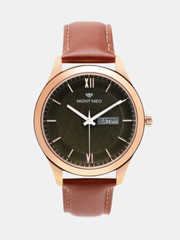 Mont Neo - Stylish Green Analog Men Leather Watch 8009D-L3314 (M)