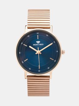 Mont Neo - Men Quartz Blue Dial Analog Metal Watch 8013T-B3305 (M)