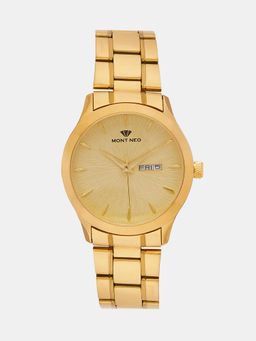 Mont Neo - Men Quartz Gold Dial Analog Metal Watch 8014D-M2208 (M)
