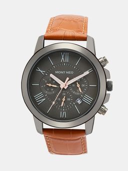 Mont Neo - Men Quartz Gun Dial Chronograph Leather Watch 8015C-L8816 (M)