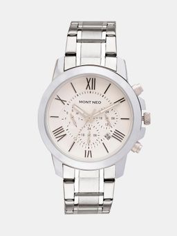 Mont Neo - Men Quartz Silver Dial Chronograph Metal Watch 8015C-M1103 (M)