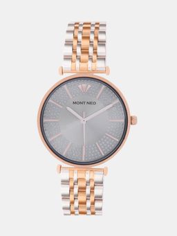 Mont Neo - Women Quartz Grey Dial Analog Metal Watch 9001T-M1315 (M)