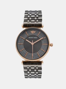 Mont Neo - Timeless Black Analog Women Stainless Steel Watch 9001T-M3316 (M)