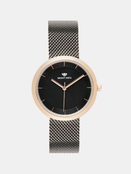 Mont Neo - Women Black Analog Stainless Steel Watch 9002T-B3304 (M)