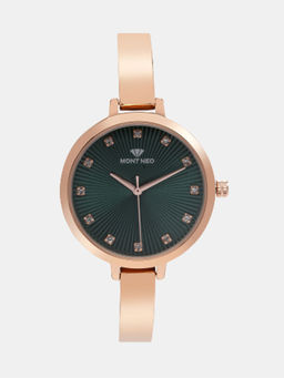 Mont Neo - Vibrant Green Analog Women Stainless Steel Watch 9004T-M3314 (M)